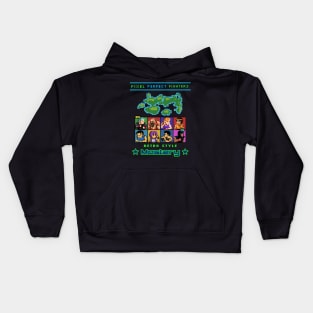 Pixel Perfect Fighters Retro Style Mastery, pixel games Kids Hoodie